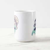 ピザサーフィンのスライス上のアボカドのミント版 コーヒーマグカップ (中央)