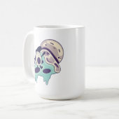 ピザサーフィンのスライス上のアボカドのミント版 コーヒーマグカップ (正面左)