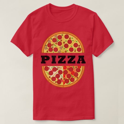 ピザシェフおもしろいピザ作りイタリアン食品 Tシャツ (デザイン正面)