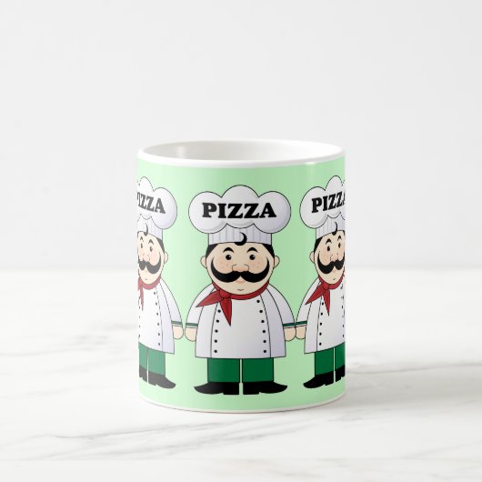 ピザシェフのギフトのマグ コーヒーマグカップ (中央)