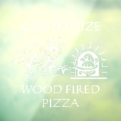 ピザシェフカスタマイズ焼きレンガのオーブンのピザ屋 ウィンドウサイン (シート3)
