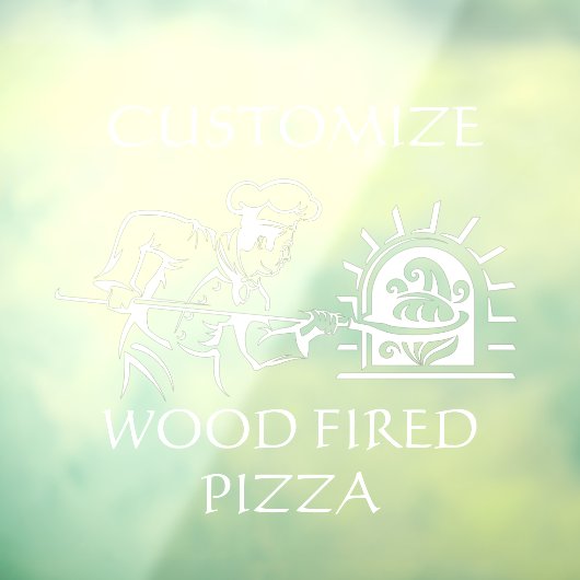 ピザシェフカスタマイズ焼きレンガのオーブンのピザ屋 ウィンドウサイン (シート3)