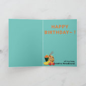 ピザシェフ🎂ヘッドインホール調理師おもしろい誕生日 カード (内部)