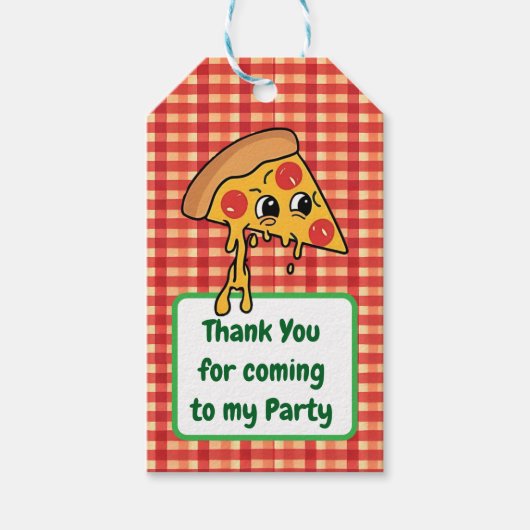 ピザシェフ子供の誕生日パーティー ギフトタグ (正面)