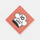 ピザシェフ子供の誕生日パーティー スタンダードランチョンナプキン (角)