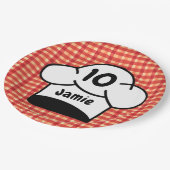 ピザシェフ子供の誕生日パーティー ペーパープレート (アングル)