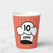 ピザシェフ子供の誕生日パーティー 紙コップ (裏面)