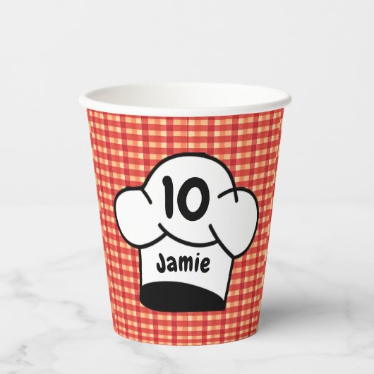 ピザシェフ子供の誕生日パーティー 紙コップ (正面)