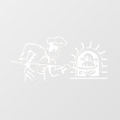 ピザシェフ焼きレンガ焼きオーブンのピザ屋 ウィンドウサイン (シート)