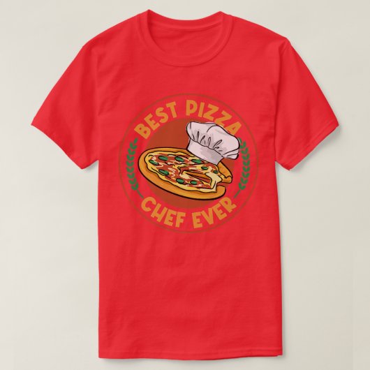 ピザシェフ イタリア料理 ピザメーカー 趣味の料理人 Tシャツ (デザイン正面)