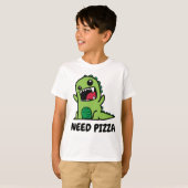 ピザシャおもしろいツ子供へ Tシャツ (正面フル)