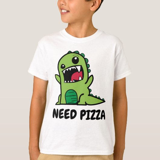 ピザシャおもしろいツ子供へ Tシャツ (正面)