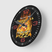 ピザショップの丸時計 ラウンド壁時計 (傾斜)