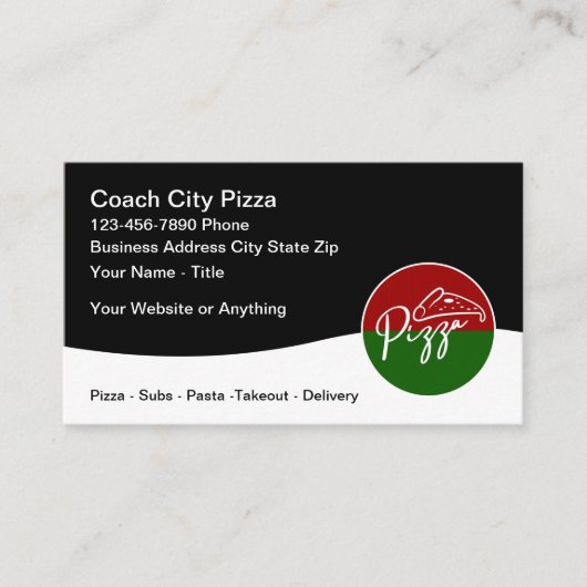 ピザショップクールレストライタリアンンの名刺 名刺 (正面)