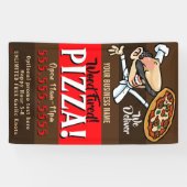 ピザショッププロモイタリアンノバナーカスタマイズ 横断幕 (横)