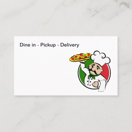 ピザショップレストイタリアンラン 名刺 (裏面)