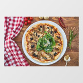 ピザショップ料理イタリアン食べ物レッドテーブルクロス ウィンドウサイン (シート)