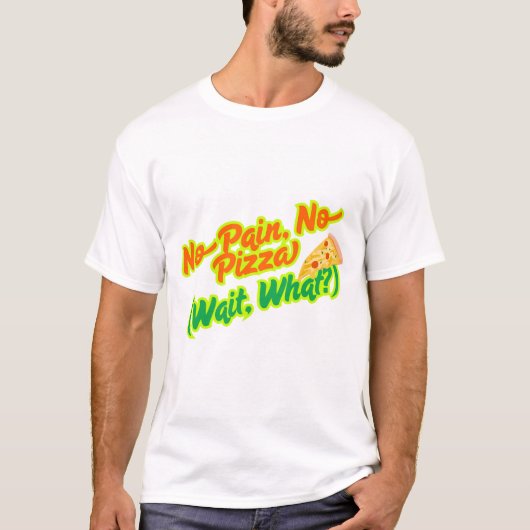 ピザジムおもしろいトレーニングTシャツ Tシャツ (正面)