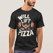 ピザジムでリフトおもしろいする Tシャツ (正面)