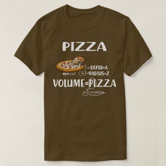 ピザスおもしろいマス数式マス先生全国パイ Tシャツ (デザイン正面)