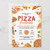 ピザスクールファンドレイザー、ピザディナーファンドレイザー 招待状 (正面)