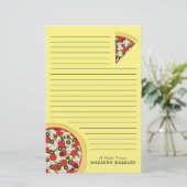 ピザスプリームコンボかわいい子ども用食べ物 便箋 (スタンド正面)