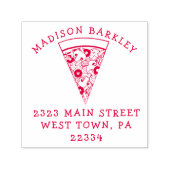 ピザスプリームコンボかわいい子供たち差出人住所スタンプ セルフインキングスタンプ (デザイン)