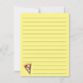 ピザスプリームコンボキュートキッドフラット静止カード サンキューカード (裏面)