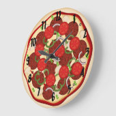 ピザスプリーム ラージ壁時計 (傾斜)