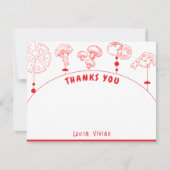 ピザスペシャルデリバリーベビーシャワー空白の サンキューカード (正面)