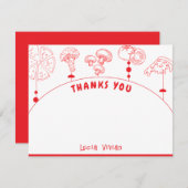 ピザスペシャルデリバリーベビーシャワー空白の サンキューカード (正面/裏面)