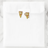 ピザスライスおもしろいスクエアステッカー スクエアシール (バッグ)