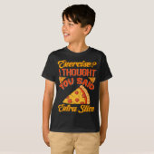 ピザスライスおもしろい Tシャツ (正面フル)
