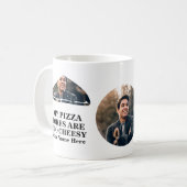 ピザスライスの写真の父おもしろいの日 コーヒーマグカップ (正面左)