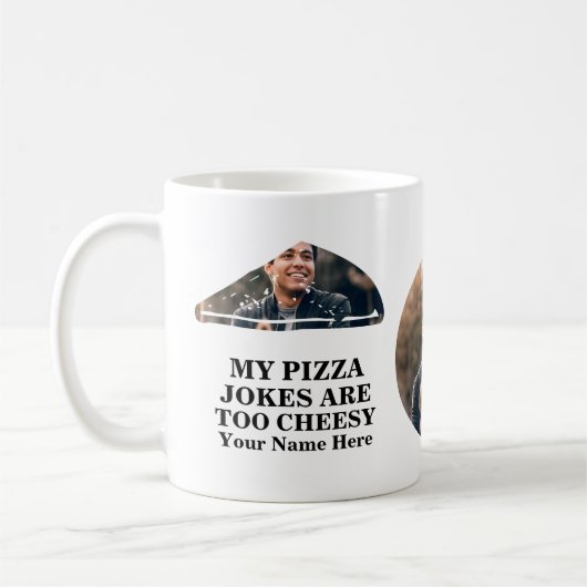 ピザスライスの写真の父おもしろいの日 コーヒーマグカップ (左)