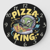 ピザスライスの喜び ラージ壁時計 (正面)