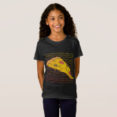 ピザスライスイタリアンピザ食べ物好きHoge Tシャツ (正面フル)