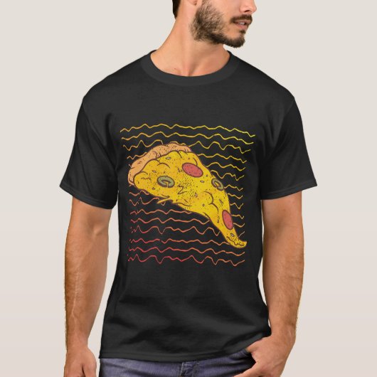 ピザスライスイタリアンピザ食べ物好きHoge Tシャツ (正面)