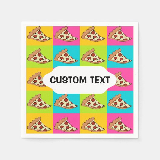 ピザスライスカスタムカクテルナプキン スタンダードカクテルナプキン (正面)