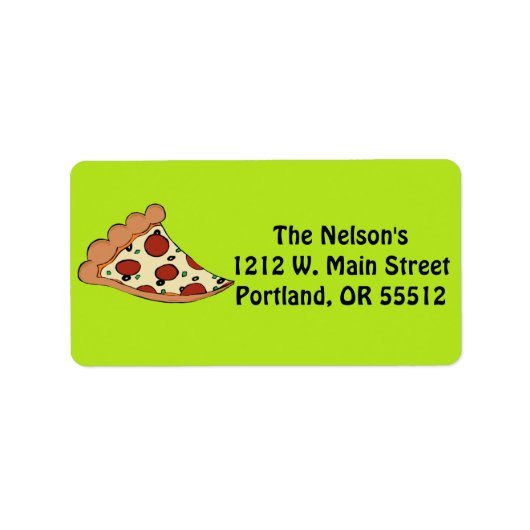 ピザスライスカスタムラベル ラベル (正面)