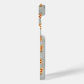 ピザスライスカッコいいヴィンテージグレーパターンモノグラム iPhoneケース (左側面)