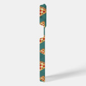 ピザスライスカッコいいヴィンテージティール（緑がかった色）パターン iPhoneケース (右側面)