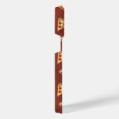 ピザスライスカッコいいヴィンテージレッドパターンモノグラム iPhoneケース (右側面)