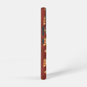 ピザスライスカッコいいヴィンテージレッドパターンモノグラム SAMSUNG GALAXYケース (右側面)