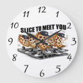 ピザスライスクルー ラージ壁時計 (正面)