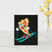 ピザスライスクールオンスキスウィート生地パイラバーズギ カード (黄色い花)