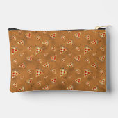 ピザスライスクールヴィンテージ茶色 アクセサリーポーチ (裏面)