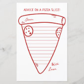 ピザスライスシャワーイタリアンアドバイスカードのアドバイス (正面)