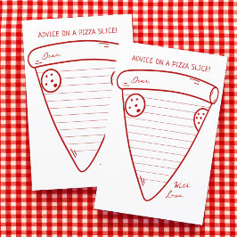 ピザスライスシャワーイタリアンアドバイスカードのアドバイス