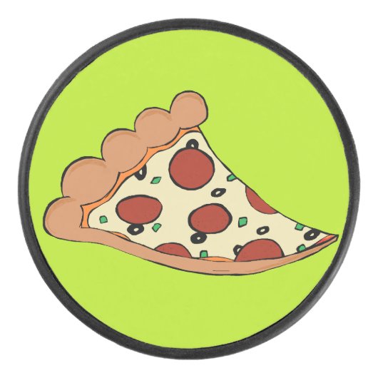 ピザスライスデザイン アイスホッケーパック (正面)